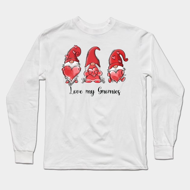 Love My Gnomies Valentine Long Sleeve T-Shirt by greenoriginals